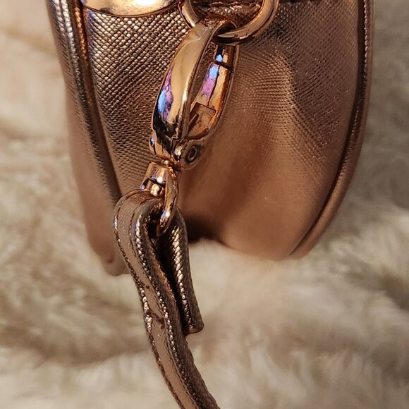 Disney Parks Girls Rose Gold Minnie Mouse Round Sparkly Purse - Picture 7 of 12